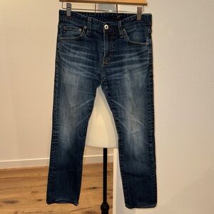 AG Adriano Goldschmied Dark Blue Straight Jeans